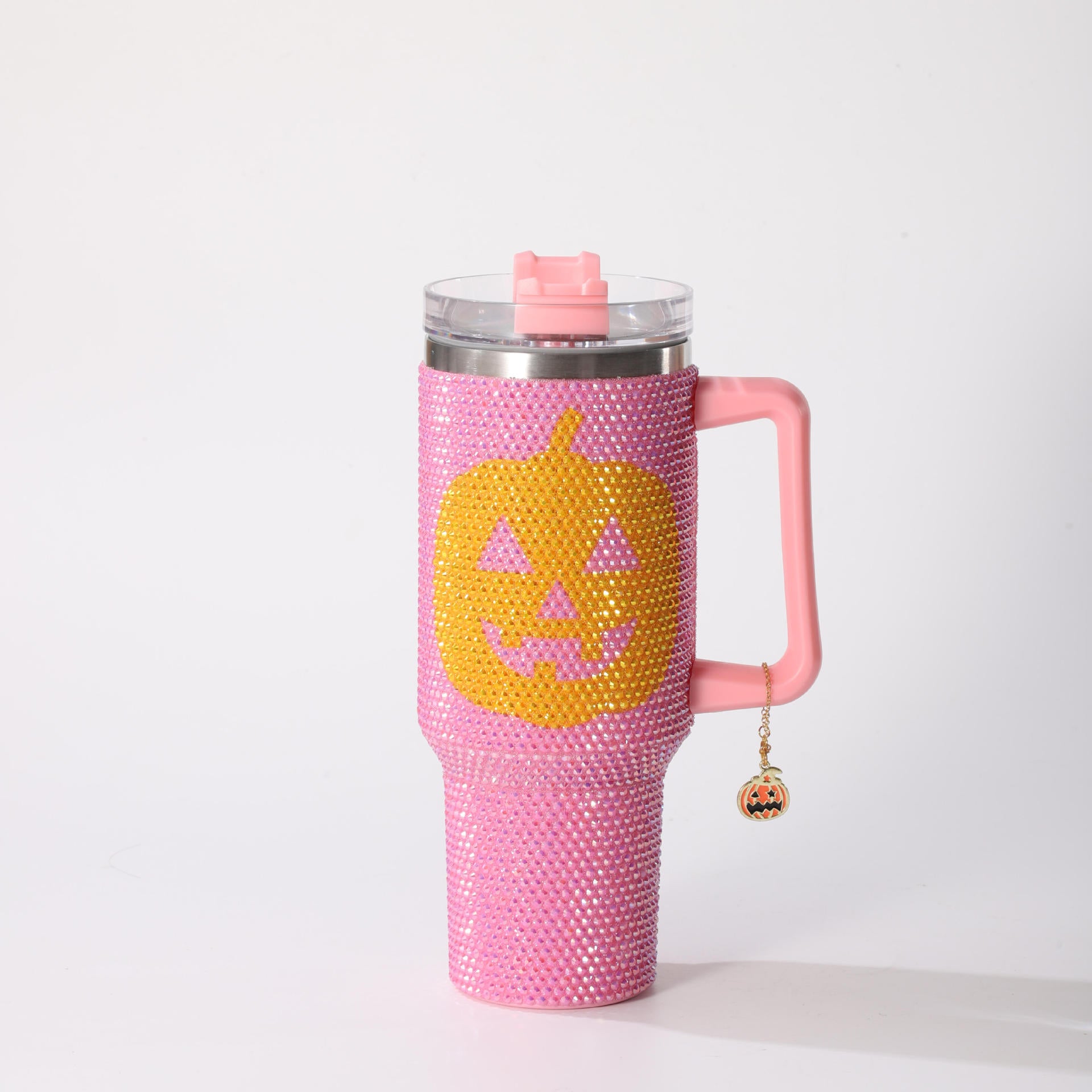 Wholesale pumpkin face cup 40oz large capacity stainless steel car ice bully cup
